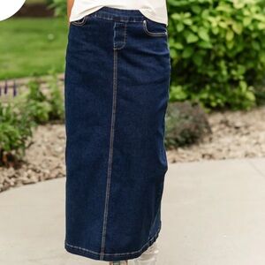 Denim Maxi Skirt